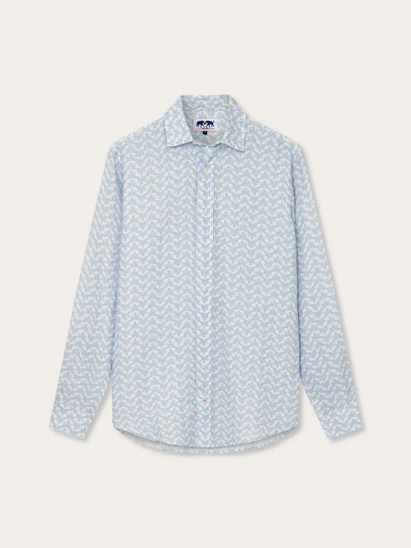 Artistic Temperament Men's Elephant Palace Sky Abaco Linen Shirt