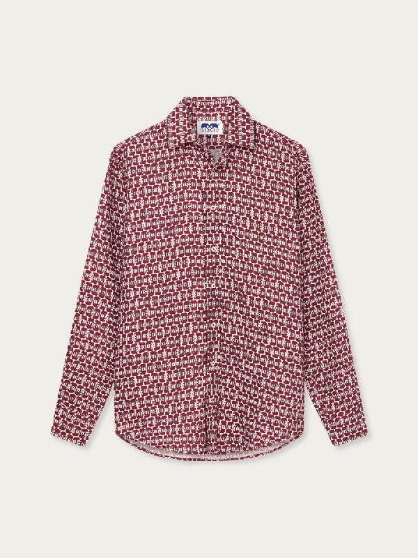 Age-reducing Style Men's Elephants of India Abaco Linen Shirt