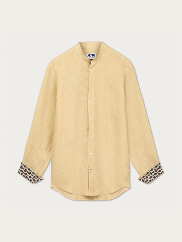 Breathable Design Men's Eye of The Tiger Maycock Linen Shirt