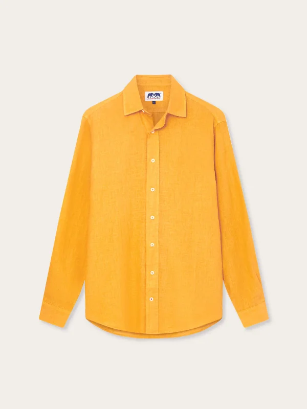 British Style Men's Golden Hour Abaco Linen Shirt
