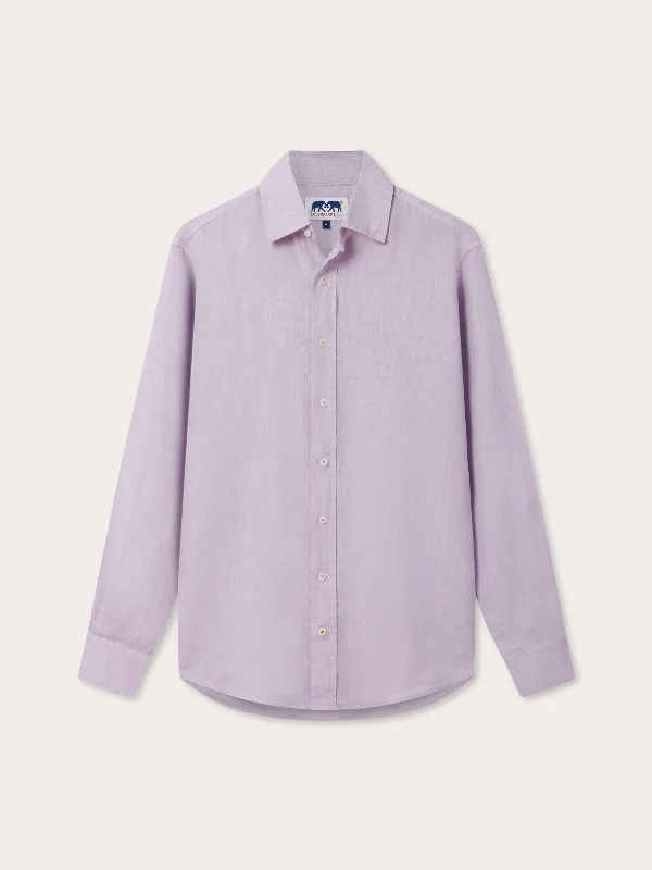 Dessert Matching Men's Lilac Abaco Linen Shirt