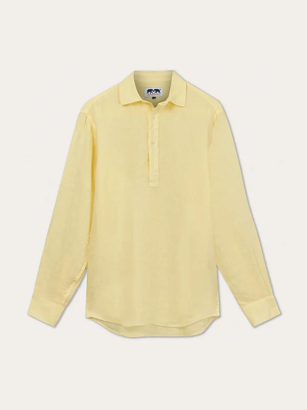 Exquisite Design Men's Limoncello Hoffman Linen Shirt