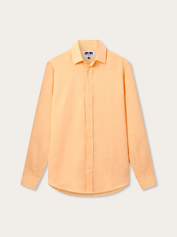 Urban Style Men's Orange Sorbet Abaco Linen Shirt