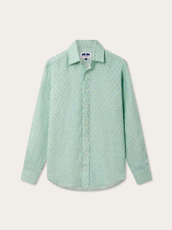 Elegant And Simple Men's Palm Days Abaco Linen Shirt