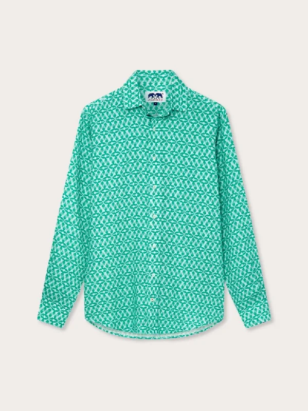 Fashion Innovation Men's Palm Eagle Abaco Linen Shirt
