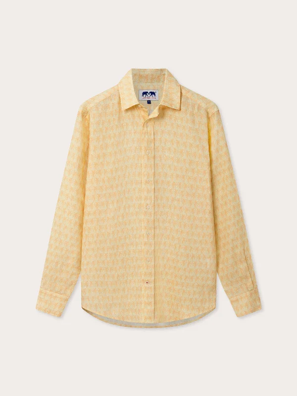 Free And Casual Men's Palm Sundowner Abaco Linen Shirt