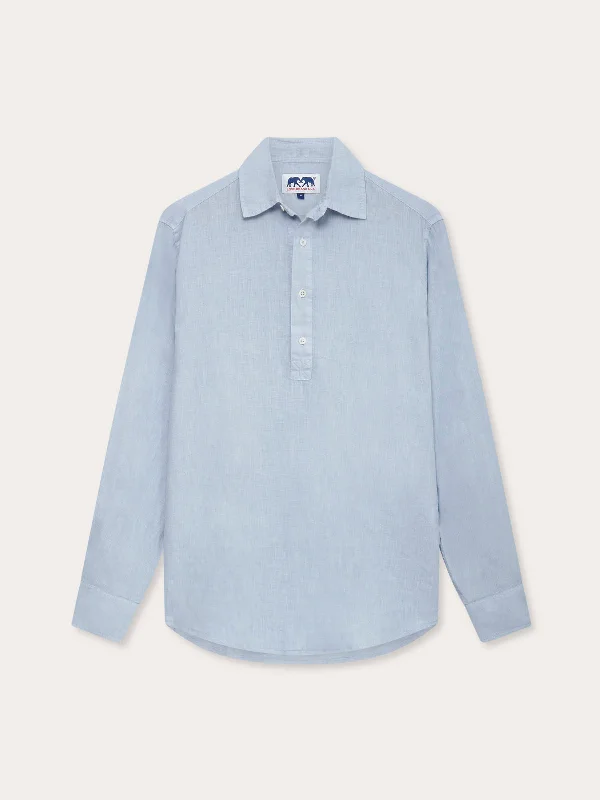 End Of The Year Men's Sky Blue Hoffman Linen Shirt