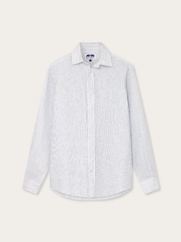 Luxury Style Men's Sky Lines Abaco Linen Shirt