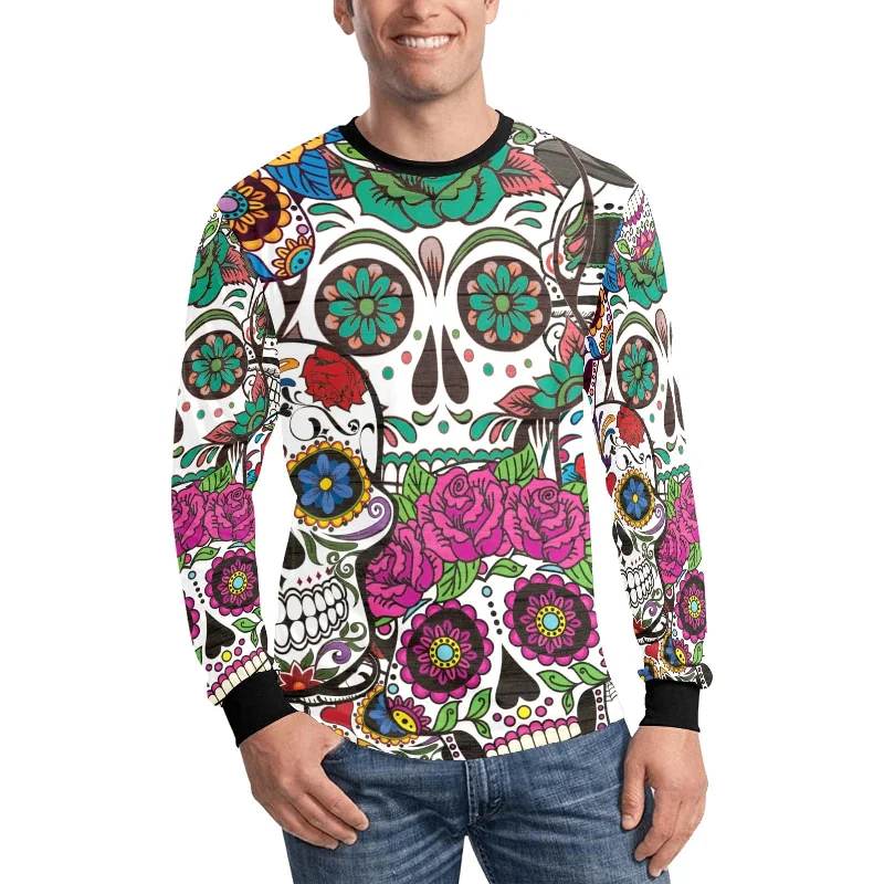 Men's Sugar Skulls Long Sleeve T-shirt