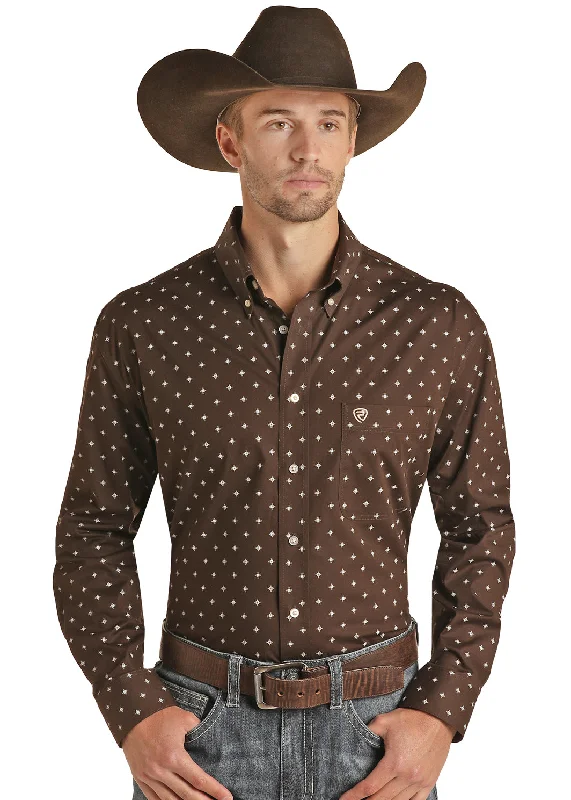 Practical Style PANHANDLE CHOCOLATE BURST POPLIN SHIRT