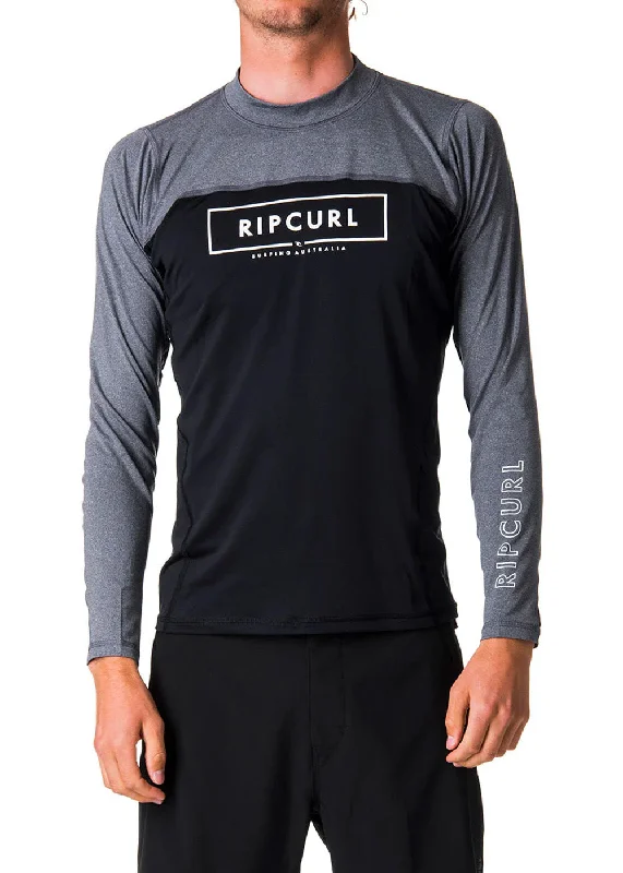 Youthful Street Fashion Rip Curl Mens Underline Long Sleeve Rash Guard