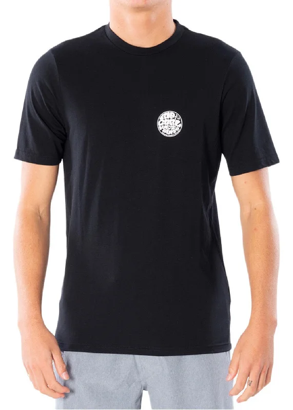 Cute Design Rip Curl Mens Wettie Logo Short Sleeve Rash Guard