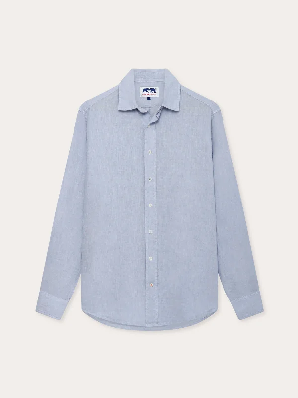American Style Men's Sky Blue Abaco Linen Shirt