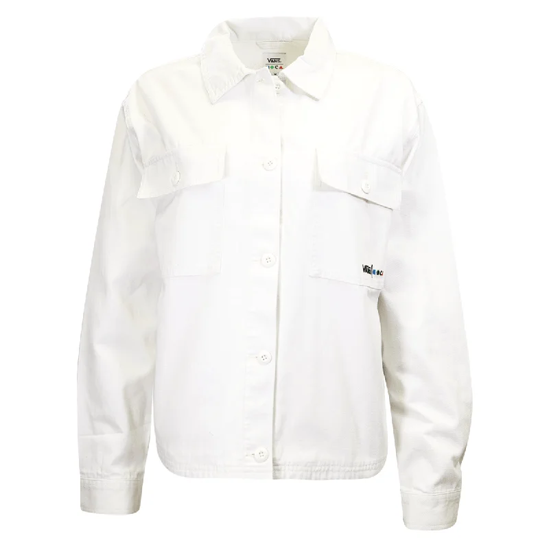 Elegant Casuals VANS x MOCA Women's Off White Hitting The Wall L/S Woven Shirt (S01)