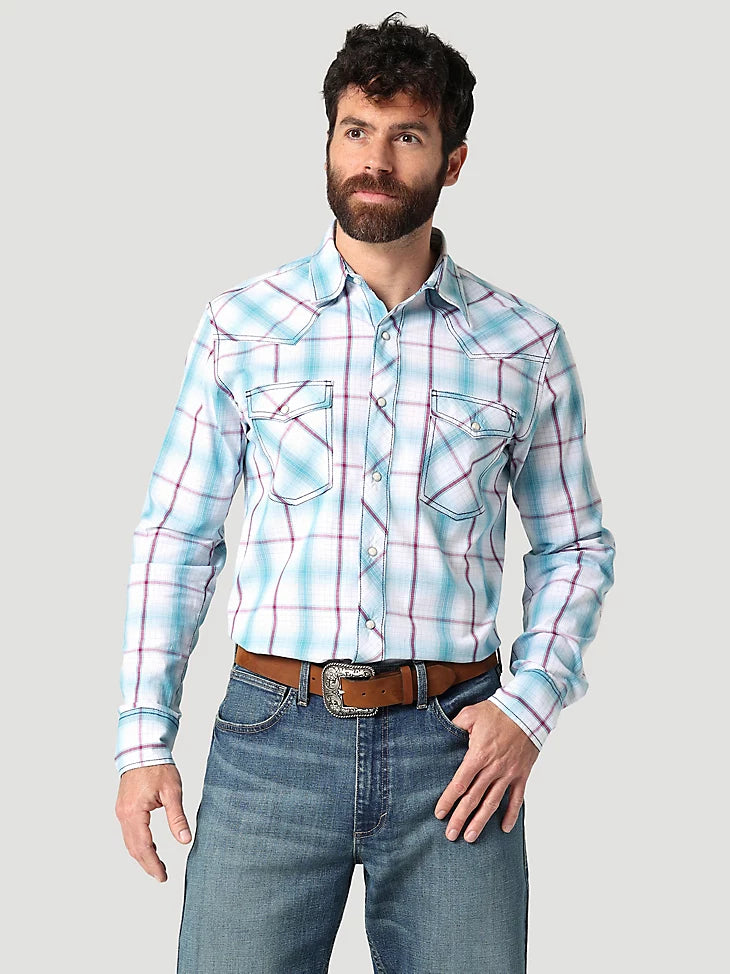 Dressing Tips WRANGLER 20X COMPETITION ADVANCED COMFORT SOARING BLUE LONG SLEEVE SHIRT