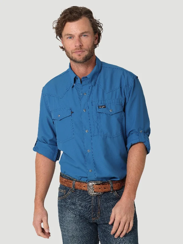 Elegant And Casual WRANGLER PERFORMANCE SOLID LONG SLEEVE SHIRT