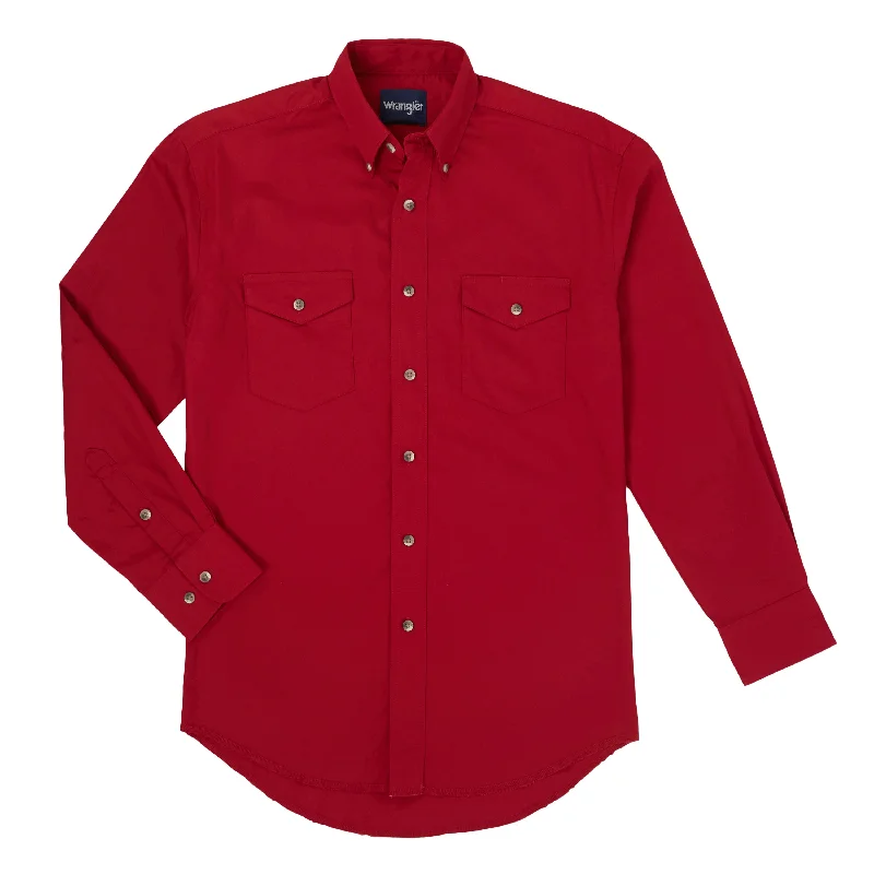 Everyday Outfits Wrangler Red Painted Desert Basic Western Shirt