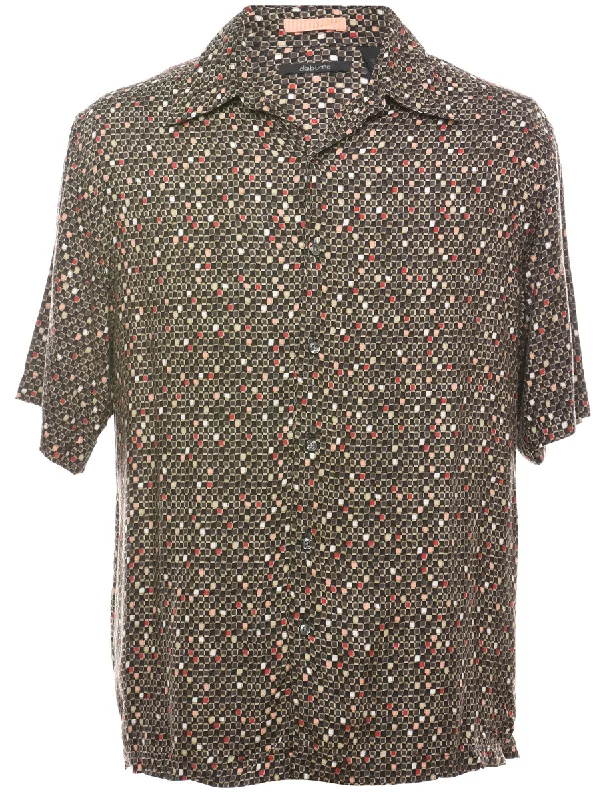 1990s Geometric Pattern Shirt - L