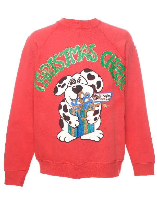 Animal Design Christmas Sweatshirt - XL