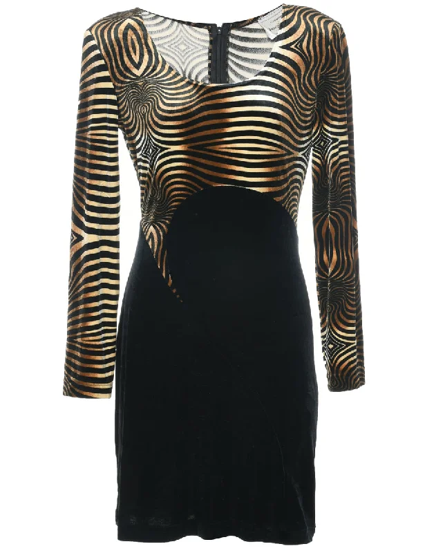 Animal Print Evening Dress - M