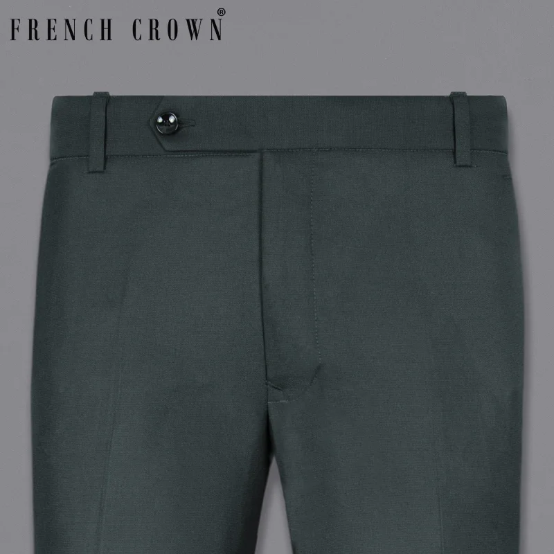 Charade Green Wool Rich Pant