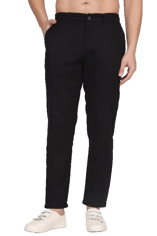 Double-Cloth Black Pants