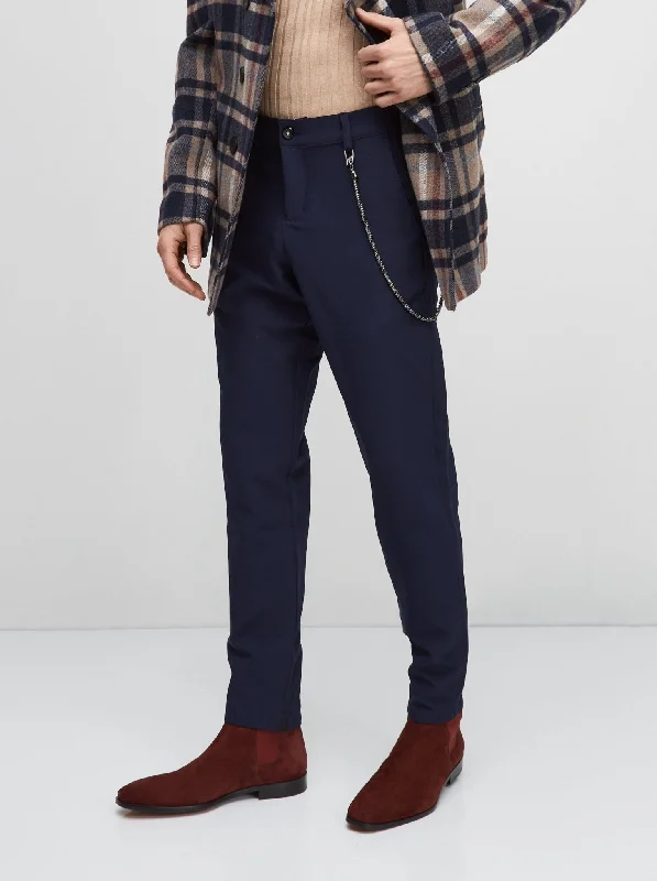 New Season Series Mid Weight Chain Detail Trouser - Navy