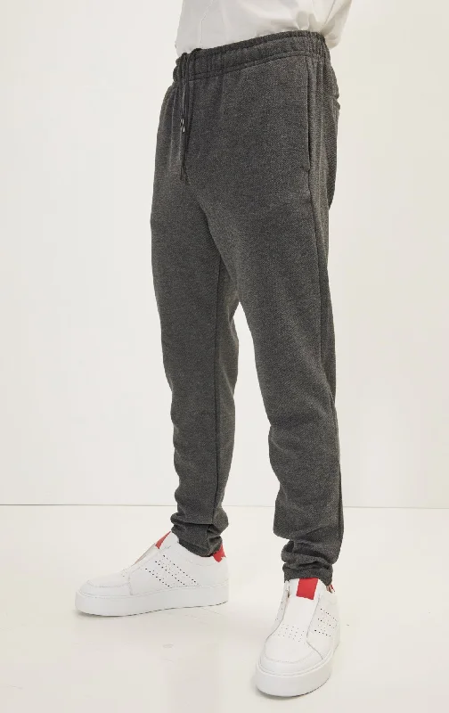 Comfortable And Cold-proof Hidden Drawstring Relaxed Pants - Anthracite