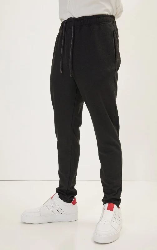 Artistic Temperament Hidden Drawstring Relaxed Pants - Black
