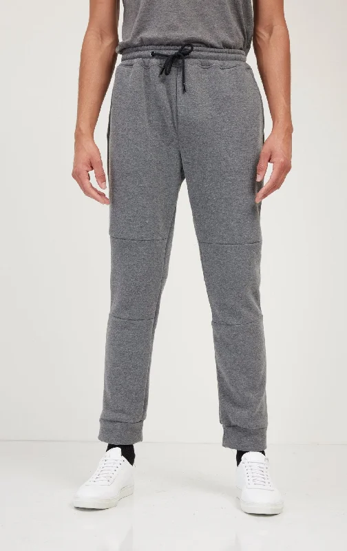 Classic Style Fitted Drawstring Sweatpants - Anthracite