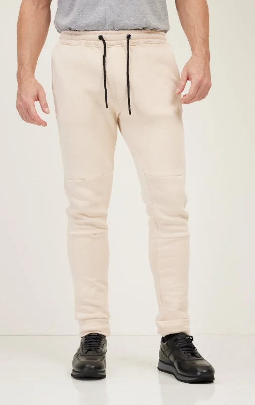 Goddess Style Fitted Drawstring Sweatpants - Stone