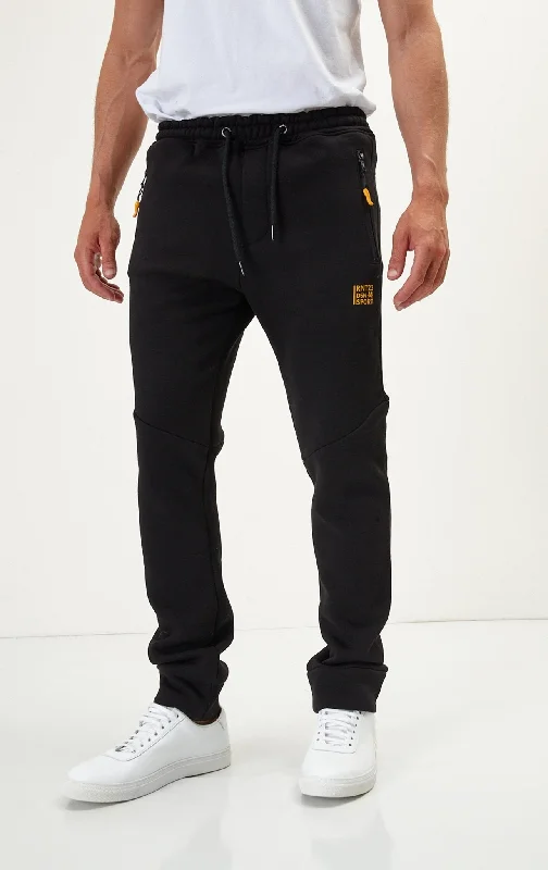 Refreshing Design Side Zip Joggers - Black