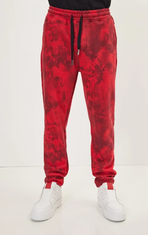 Free Design Tie-Dye Sweatpants - Red
