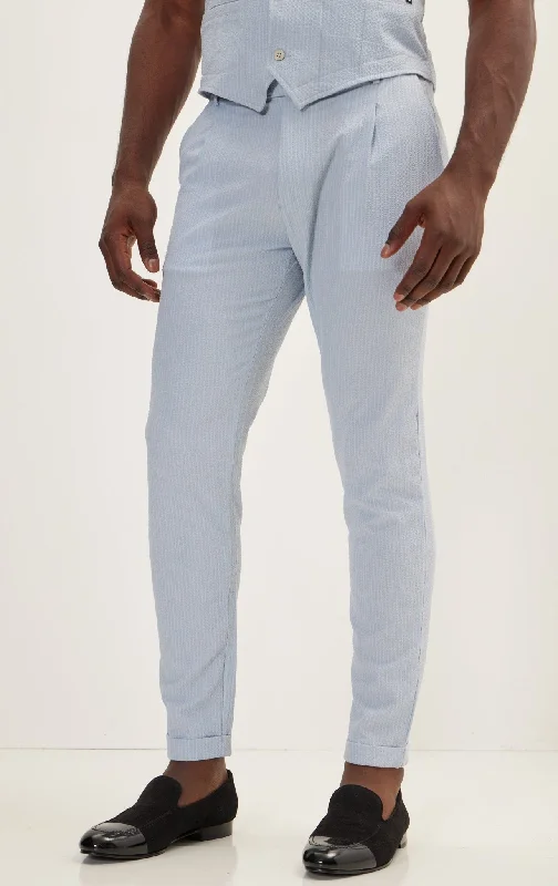 Fashion Touch Lightweight Casual Pants - Blue