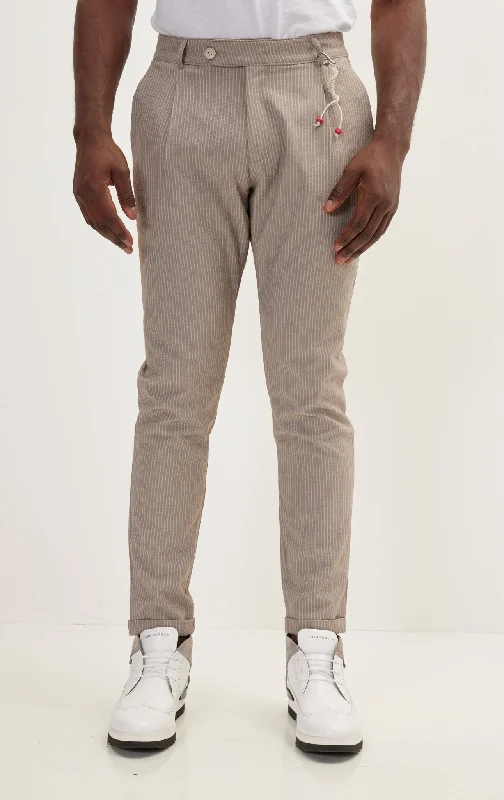 Fashion Concept Lightweight Casual Pants - Brown