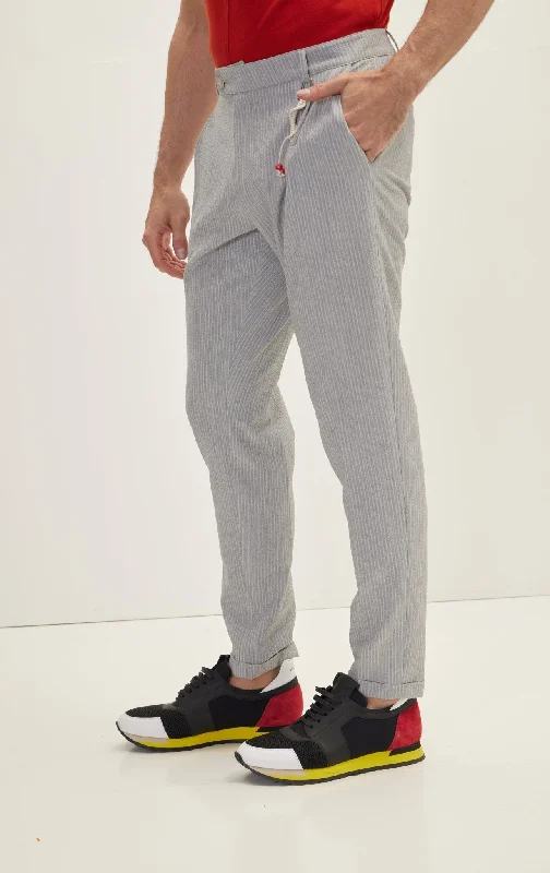 Street Fashion Lightweight Casual Pants - Grey