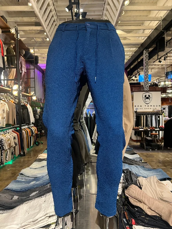 Street Charm Front Pleated Waffle Pants - Hawaii