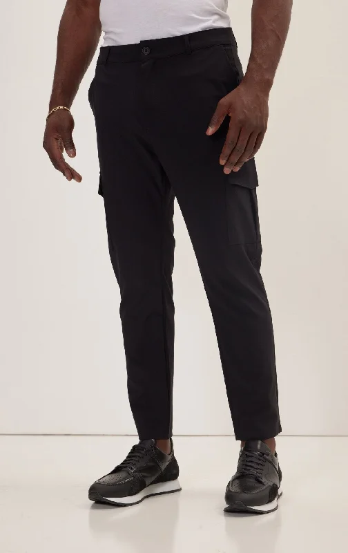 Classic Series Tapered No-Wrinkle Utility Pants - Black