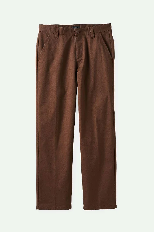 Cool Summer Choice Chino Relaxed Pant - Pinecone Brown