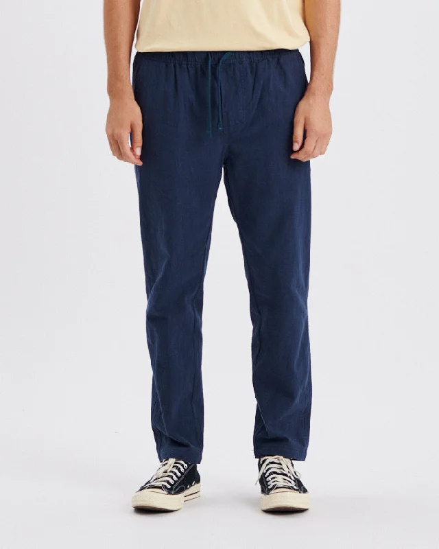 Classic Comfort Cruiser Linen Pant - Blue