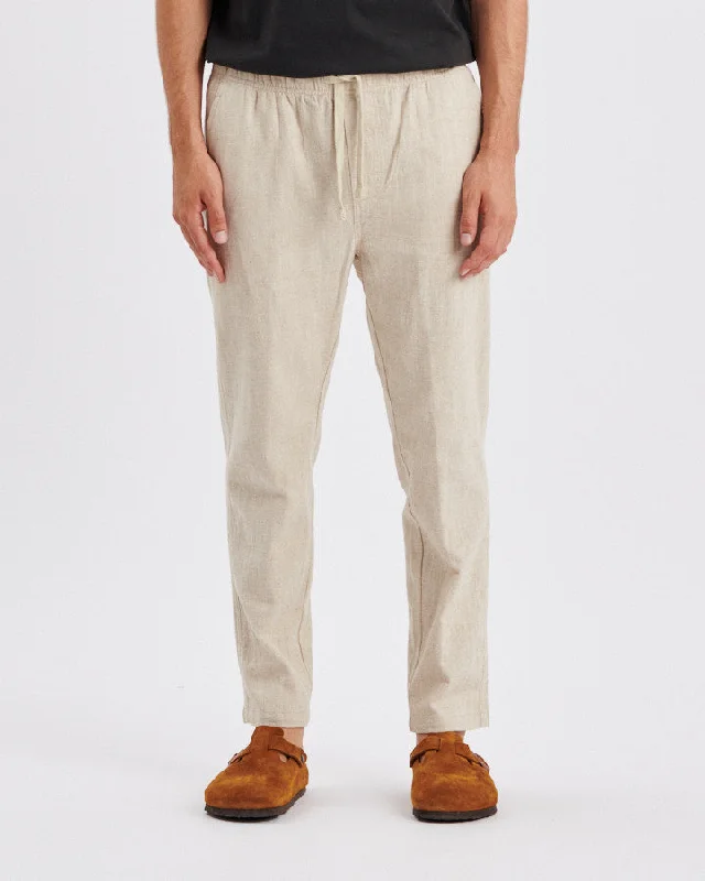 Elegant Fit Cruiser Linen Pant - Ecru