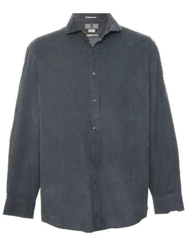 Modern Chic Dark Grey Corduroy Shirt - L