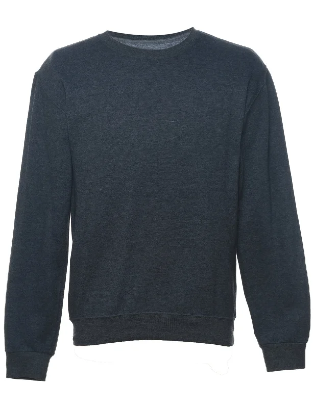 Everyday Outfits Dark Grey Plain Sweatshirt - S