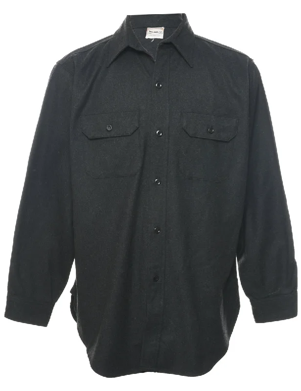 Easy-to-Wear Dark Grey Shirt - M