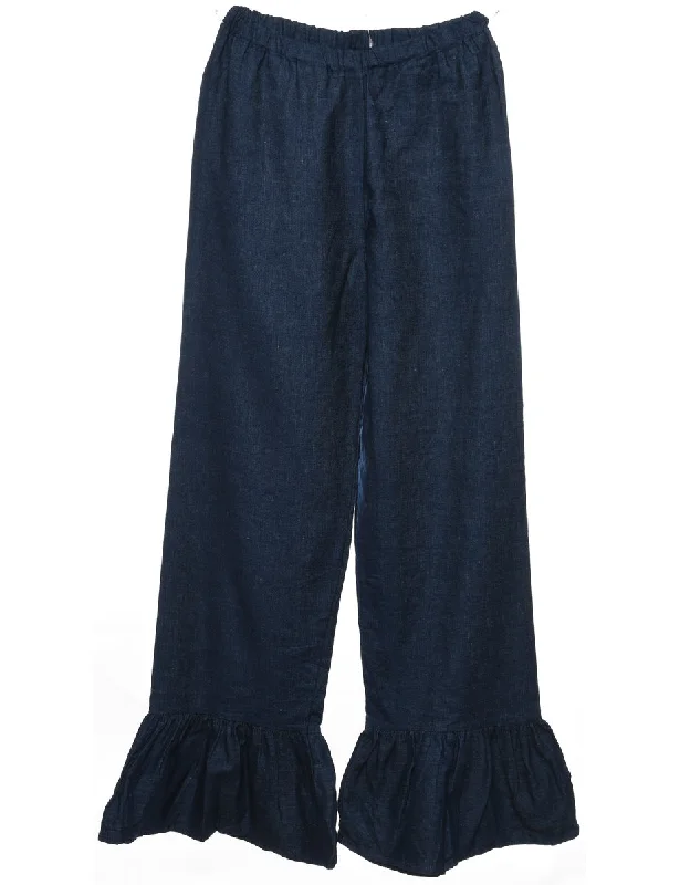 Ultra-lightweight Dark Wash Denim Trousers - W24 L30