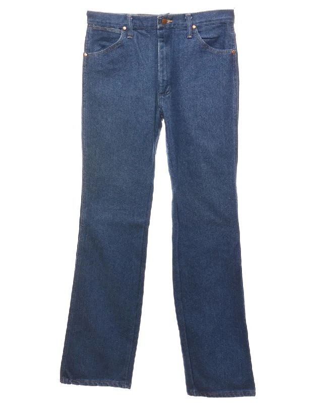 Celebrity Style Dark Wash Straight-Fit Wrangler Jeans - W32 L34