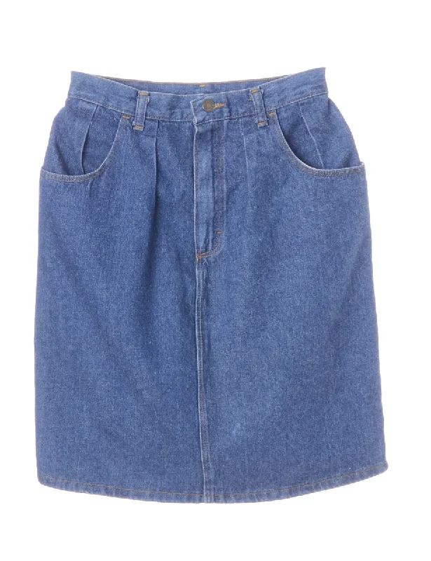 Fashion Style Denim Midi Skirt