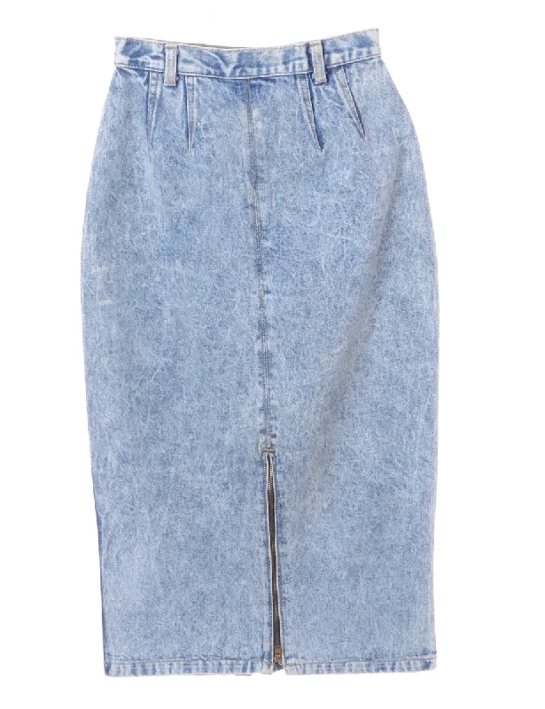 Advanced Customization Denim Midi Skirt