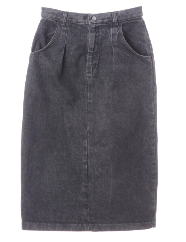 Classic And Versatile Denim Midi Skirt