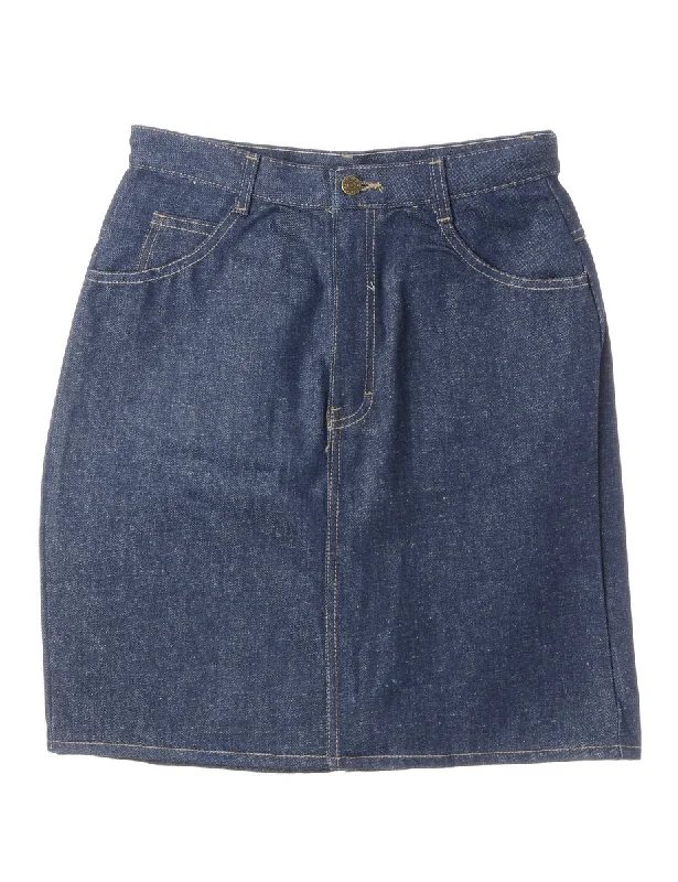 Fresh And Capable Denim Midi Skirt - M